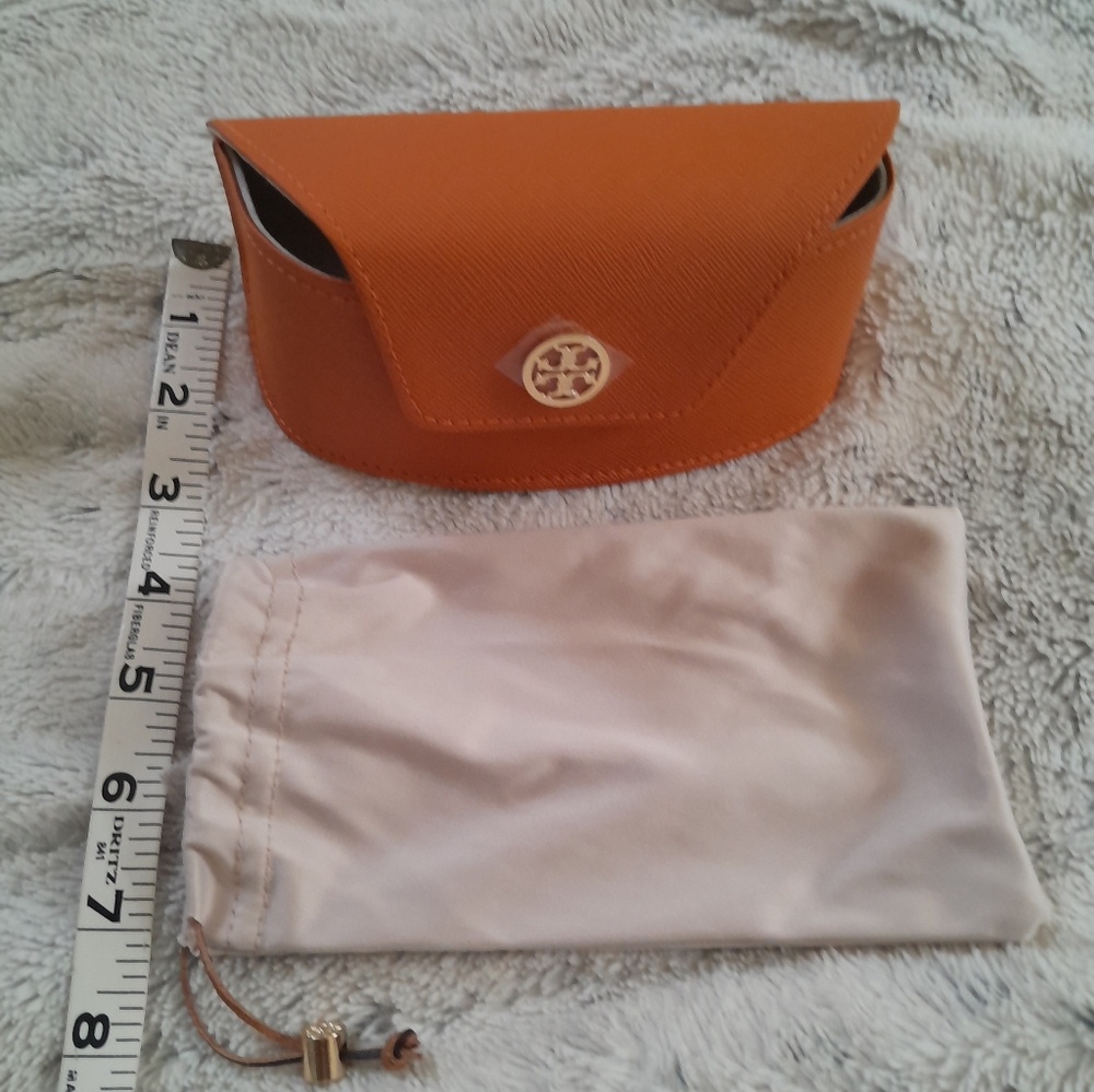 Tory Burch Sunglasses Leather Case w/Magnetic Closure & Dust Bag Carrying Pouch - Picture 7 of 10